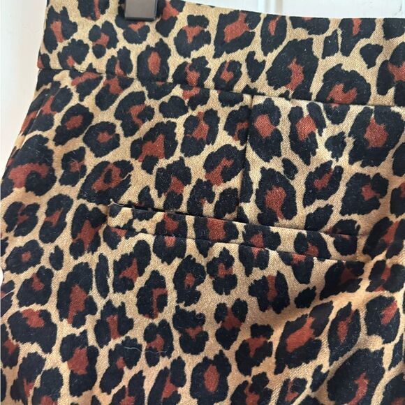 A.L.C. Harrison Velvet Leopard Print ankle pant cropped - Picture 9 of 10